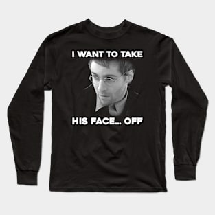 Travolta vs. Cage The Ultimate Face-Off Showdown Long Sleeve T-Shirt